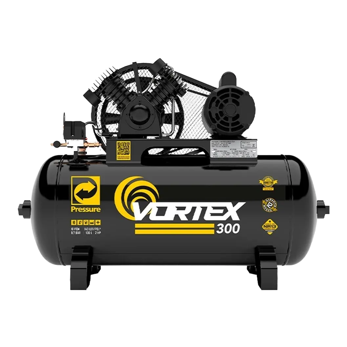 Imagem de Compressor de Ar  Vortex 300 10 Pés 100L 2hp Pressure